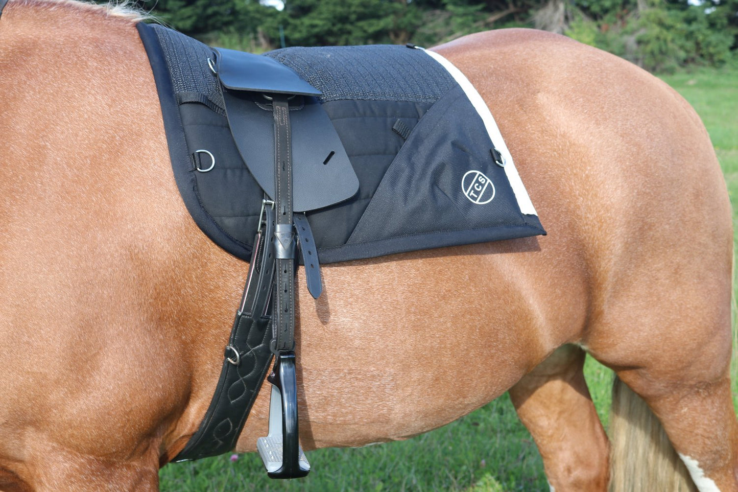 Synthetic Black Total Contact Saddle